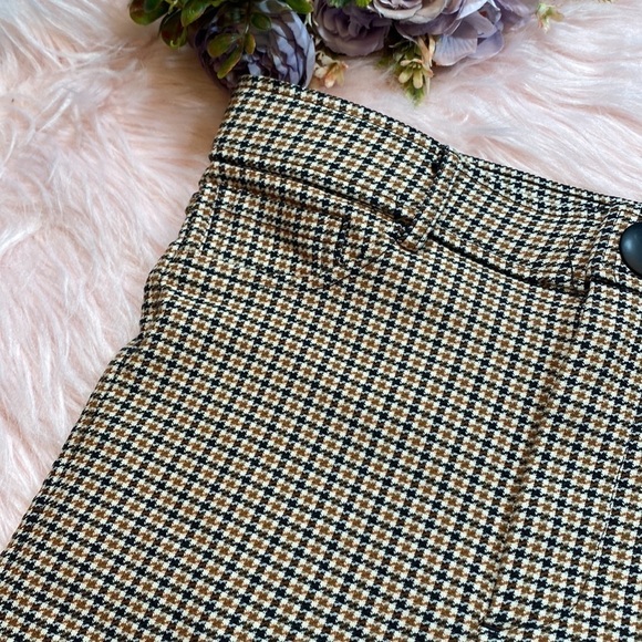 Zara Houndstooth High Rise Tan Jeggings sz M - Picture 4 of 11